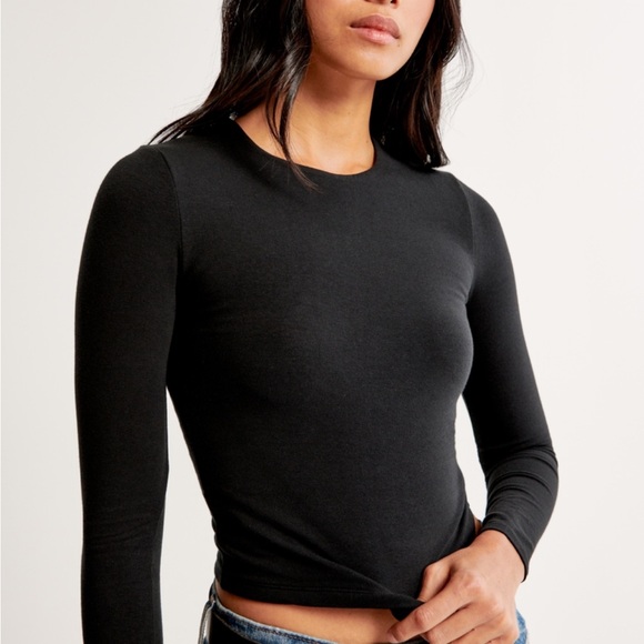 Abercrombie long sleeve seamless cropped tee - Picture 1 of 2